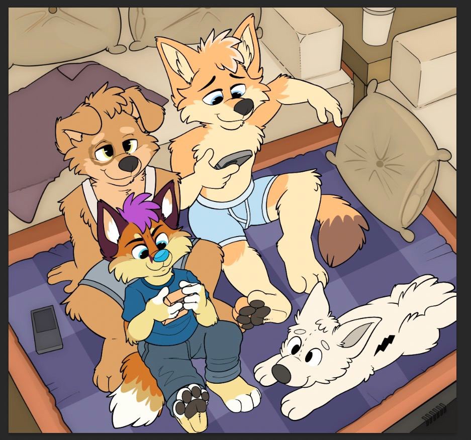 Weekend vibes. 

🦊: Marlo
Smol 🦊: <a href="/oliverpupper/">Oliver</a> 
🎨: <a href="/SmokeyAussie/">SmokeyAussie Dog 🐾 BLFC Confuror MFF</a>