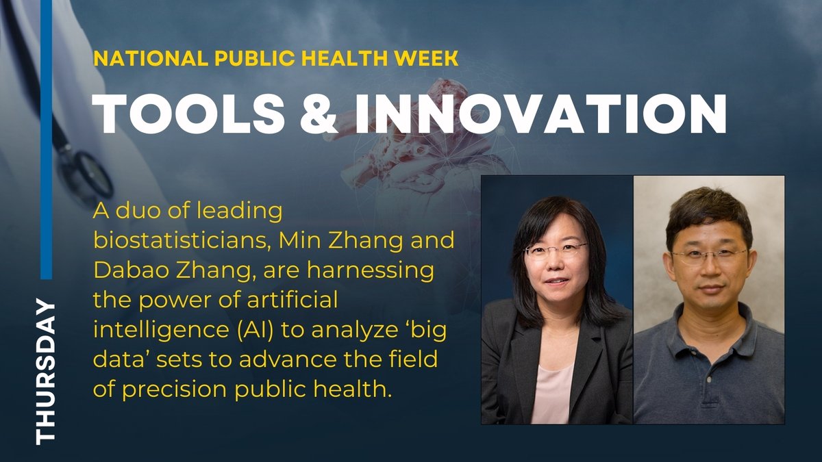 #NPHW: Leading biostatisticians Min Zhang & Dabao Zhang utilize #AI to analyze big data, pushing precision public health forward. Their model eliminates variations from 400+ human plasma samples, a gamechanger for biostatistics & metabolomics. Read more: publichealth.uci.edu/2024/02/21/uc-…