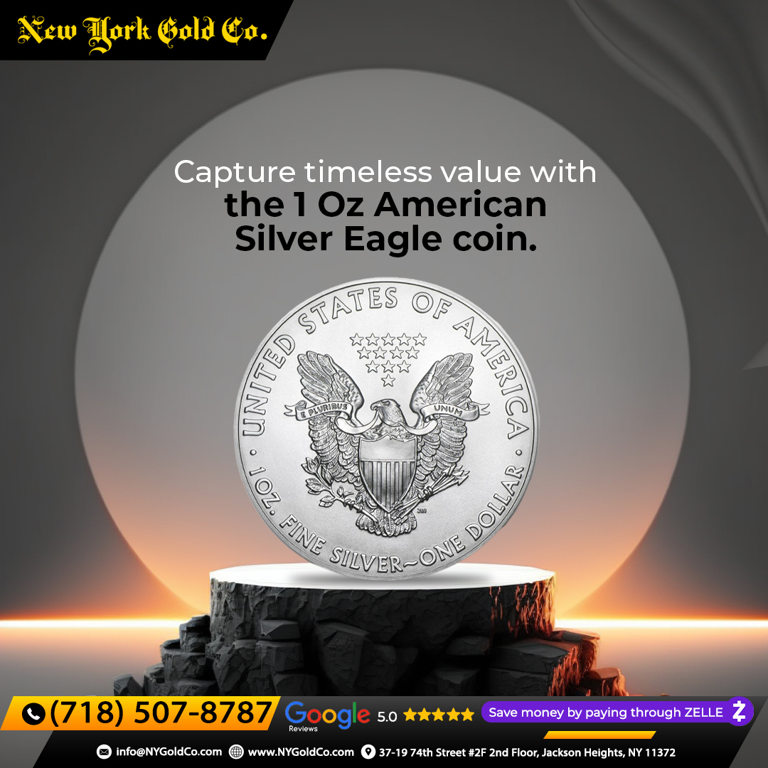 Capture timeless value with the 1 Oz American Silver Eagle coin. Buy now at #NewYorkGoldCo and secure your investment!

Invest with us👉: nygoldco.com/silver/silver-…
.
.
.
#AmericanSilverEagle #SilverInvesting #PreciousMetals #SilverBullion #jacksonheightsny #newyork