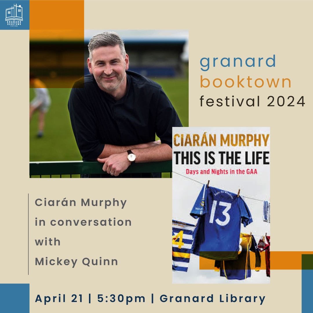 Absolutely delighted to be at the Granard Booktown Festival later this month, sharing the bill with Paul Lynch, Sinead Gleeson, Fergal Keane and many more. And I get to talk with Mickey Quinn, one of Longford’s all-time greats! Tickets here eventbrite.ie/e/ciaran-murph…