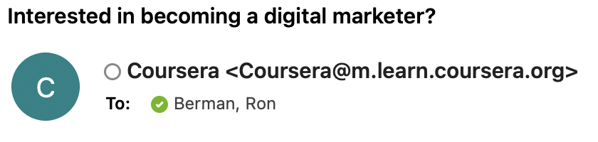 I don't know Coursera, should I?