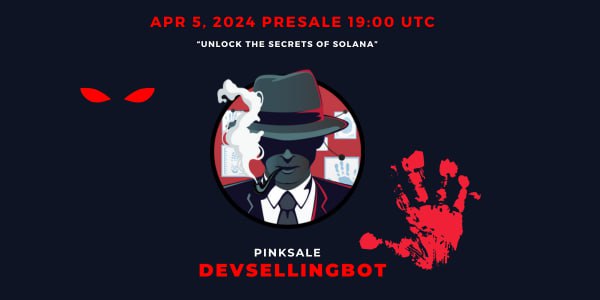 Presale | #DevSellingBot | $sol Utility Presale coming on PinkSale, remember presales like any investment carries risk, be aware of the risks of sending funds and commit only what you are willing to lose. More info below Good idea and utility is live with more than 70k users.…