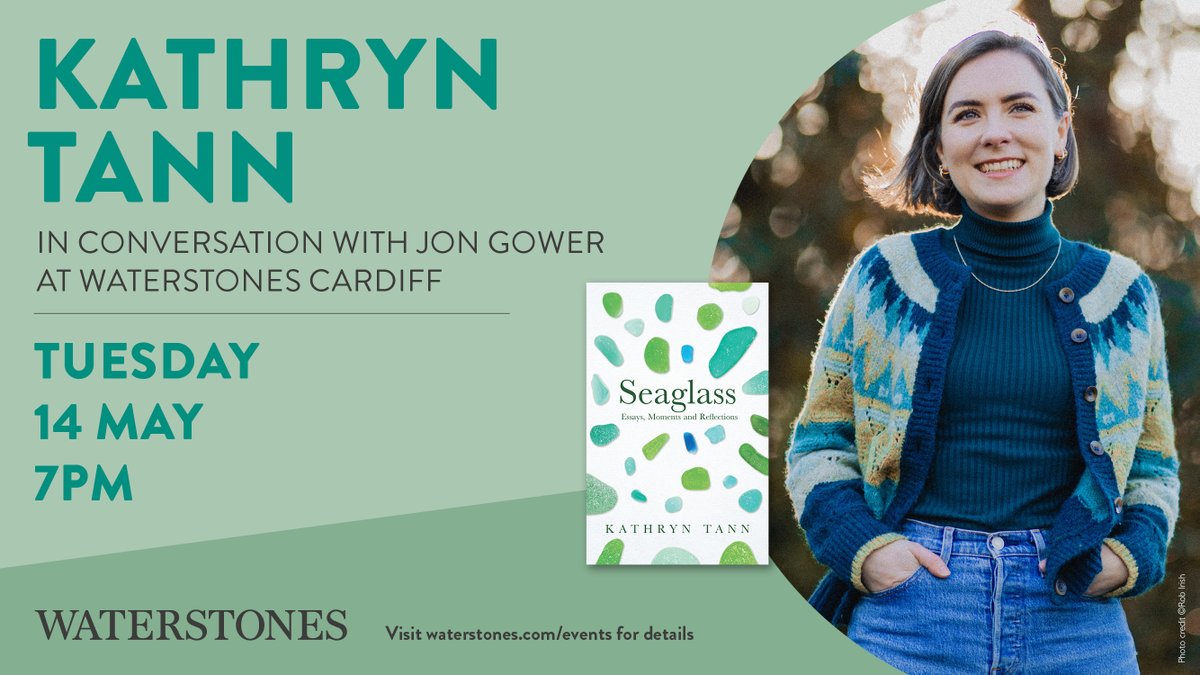 This is one event that I'm REALLY excited for (and extra nervous about!) Coming back to Cardiff to talk to the wonderful @JonGower1 about Seaglass on 14th May... See you there? 👀💚💙