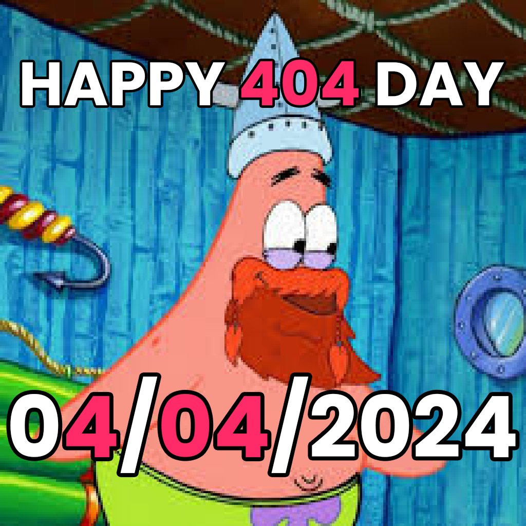 Happy 404 Day to all who celebrate! 🎉🥳