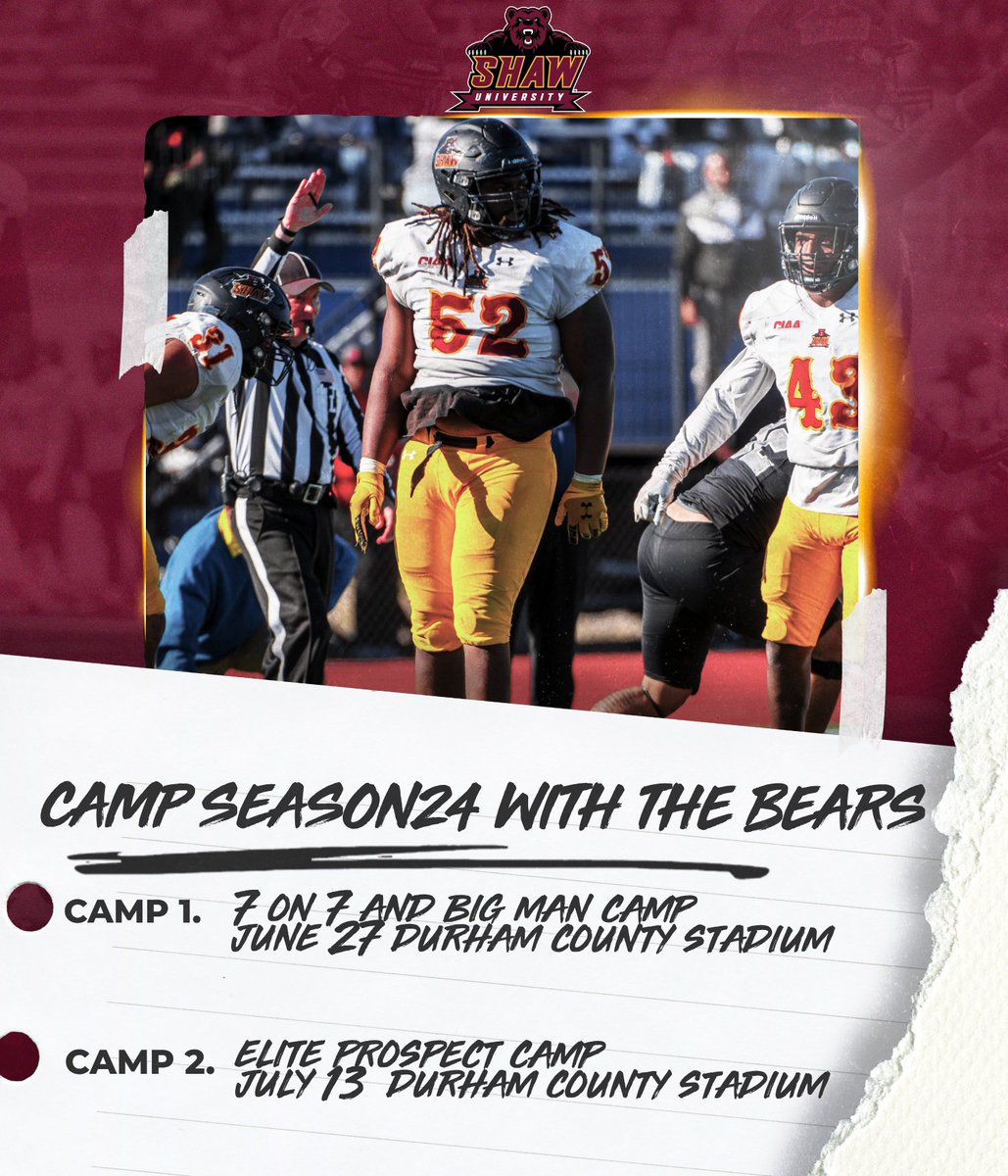 It's almost CampSZN with 🐻🏈 Registration will be available soon!