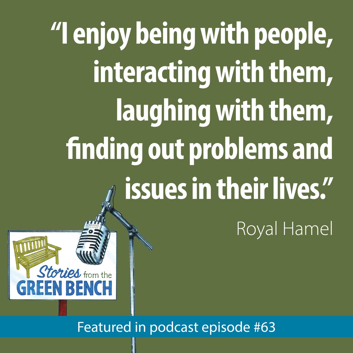 Learn about the importance of sharing personal experiences and spreading compassion from Royal's perspective on the Green Bench. His words will inspire you to connect with others and make a difference. #ElderWisdom Listen 🎙️ schlegelvillages.com/podcast/episod…