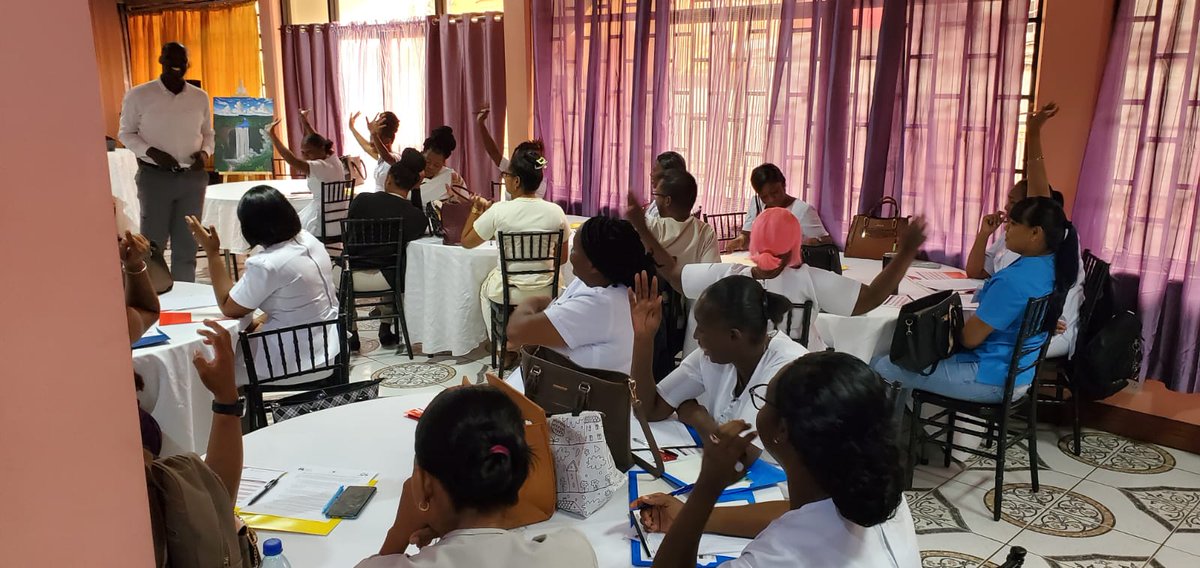 We kicked off a 2 day sensitisation session with healthcare professionals in Guyana today. Nurses, doctors & social workers are among the 25 participants who hail from Regions 5 & 6. Human rights issues & applying the Differentiated Service Delivery approaches are being covered.