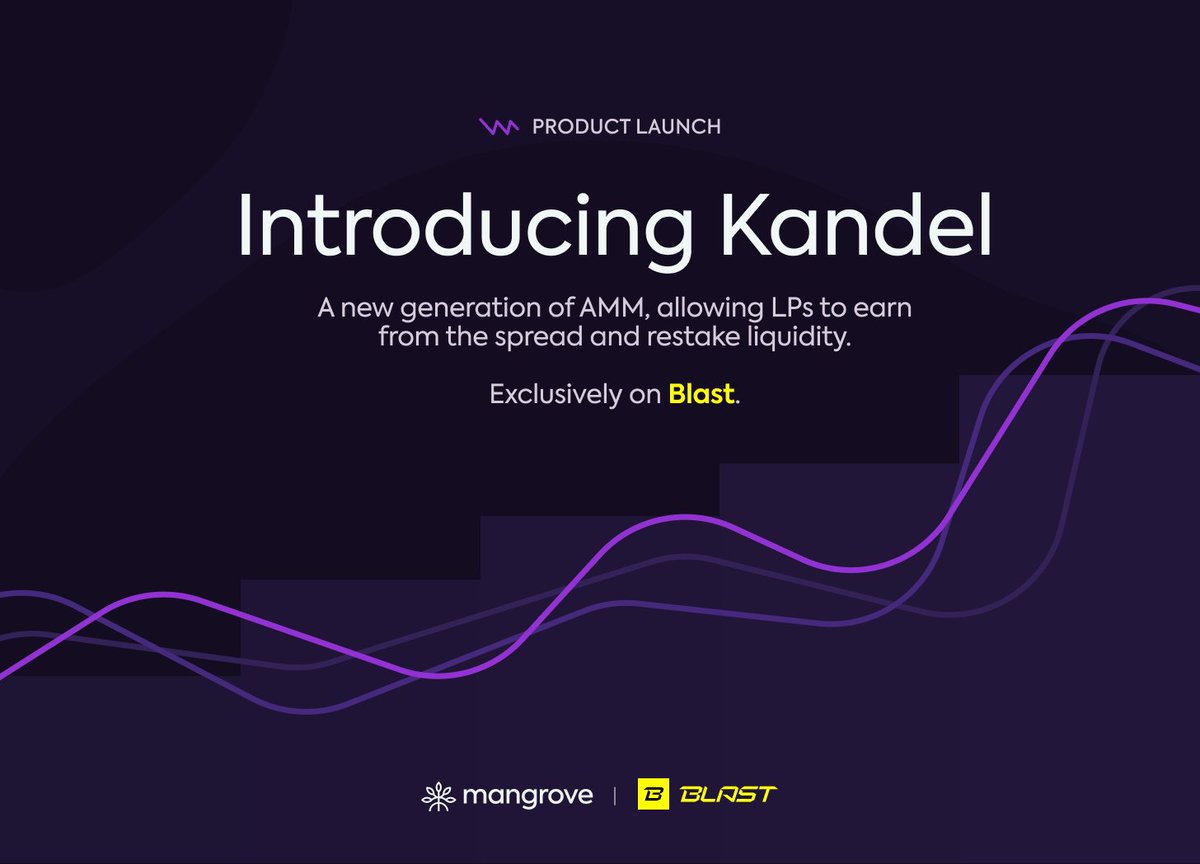 Introducing Kandel AMM exclusively on @Blast_L2! Become a market maker yourself! Kandel is the first AMM strategy on a Blast order book. Maximize your Blast Gold, and outperform Uniswap v3 🧵👇