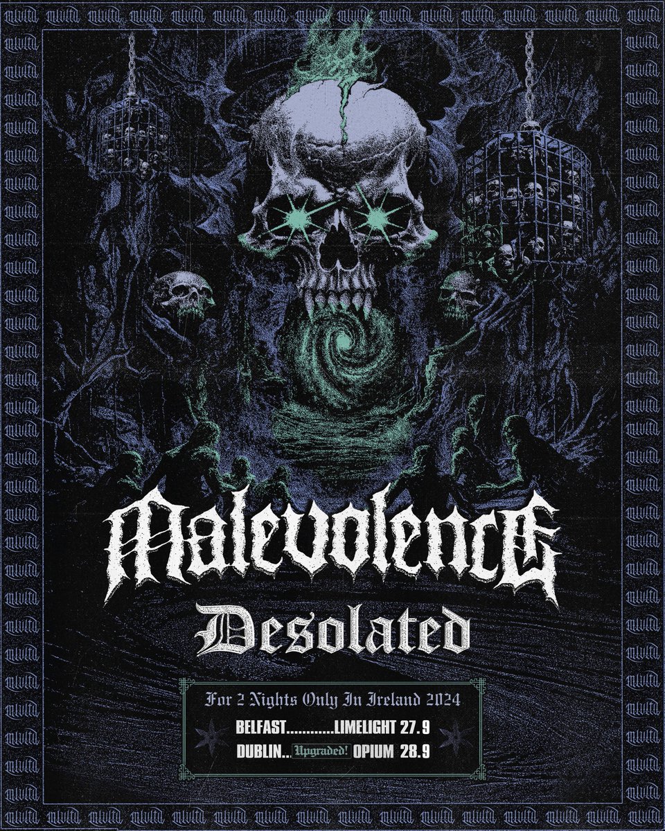 Due to popular demand, @MalevolenceRiff in Dublin with support from @DesolatedMLVLTD has been upgraded to @OpiumLiveDublin Existing tickets remain valid and tickets are available from Ticketmaster, venue site & usual outlets.