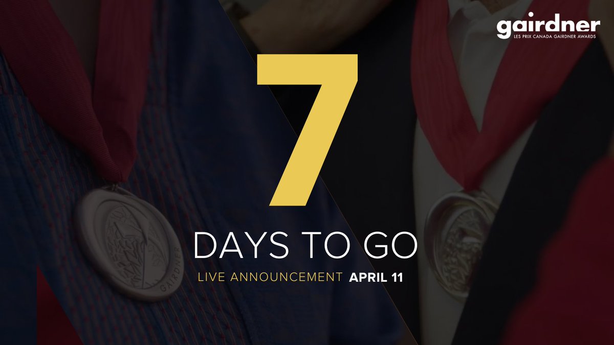 The 2024 Canada Gairdner Awards Announcement is in ONE WEEK! That means you have 7 days to come up with questions to ask these brilliant minds during the live Q&A on April 11 at 10 am ET. Are you ready? Register here ➡️ gairdner2024.virtualvenue.ca