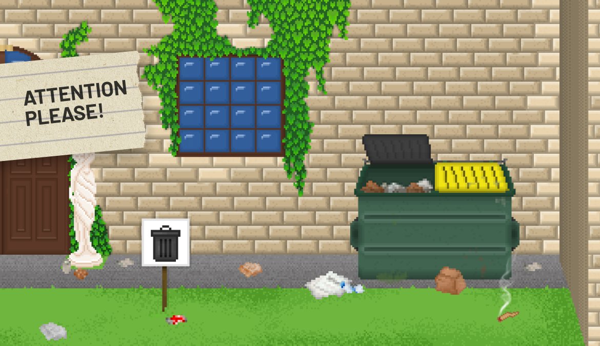 madvalleygame's tweet photo. 🗑️🚀 Hey MadValley community! As you dive into our groovy 70s retro world, you might notice a little something extra around the block – some trash left behind by our mischievous developers! 🌟🎮 We've provided some snazzy pre-made trash cans for you💫♻️ #MadValley #CleanUpTime https://t.co/ZmSztYa6lM