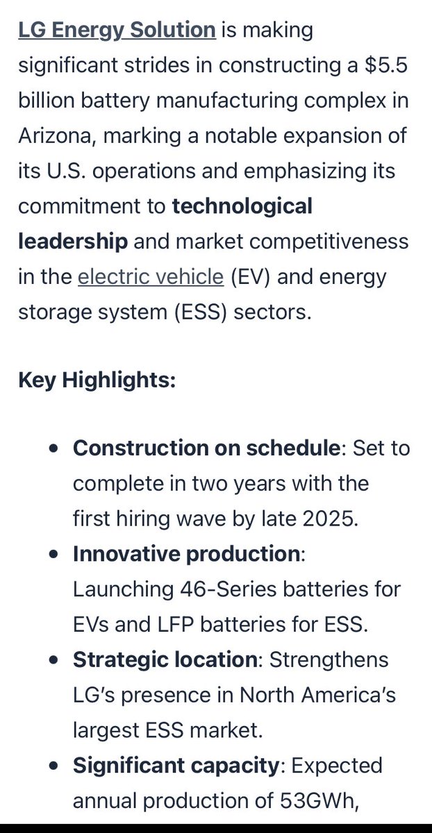 openmindedmafia's tweet photo. LG Energy building a $5.5Billion dollar battery manufacturing complex in Queen Creek, Arizona which is very close to the @LucidMotors $LCID AMP1 facility in Casa Grande! #ExperienceTheBest https://t.co/hVEClzk4Ij