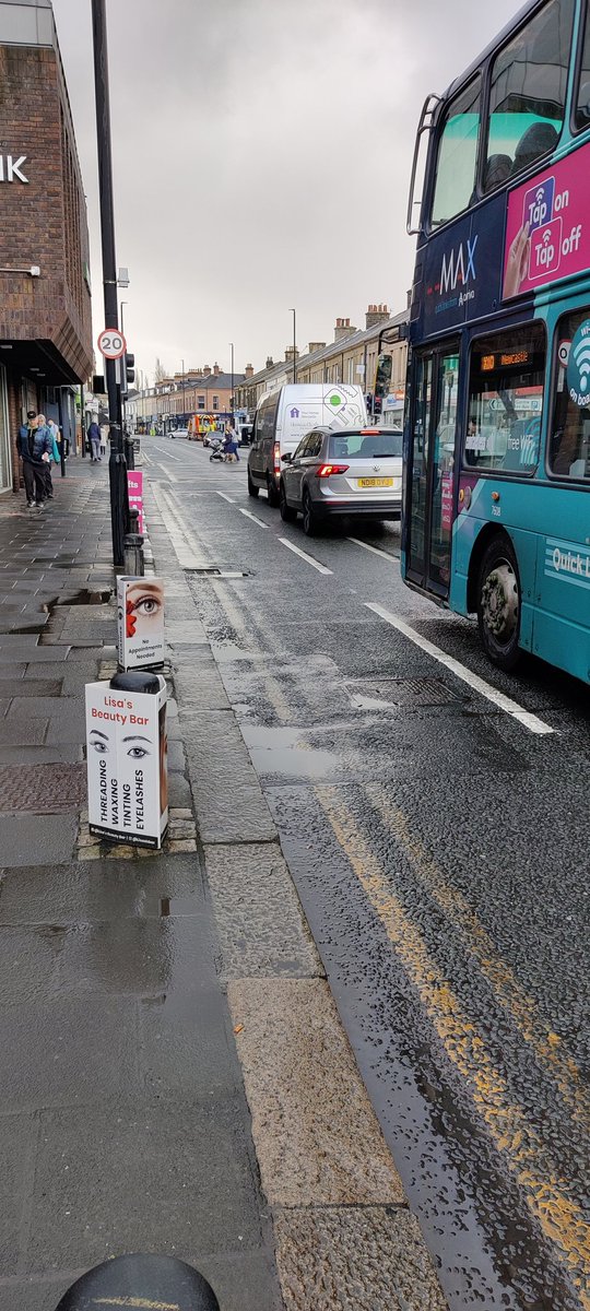NewCycling's tweet photo. Tbf we thought we were past the stage of "a bit of paint will do it".

And then came Gosforth High Street 😬 https://t.co/Phdu6y4vWR