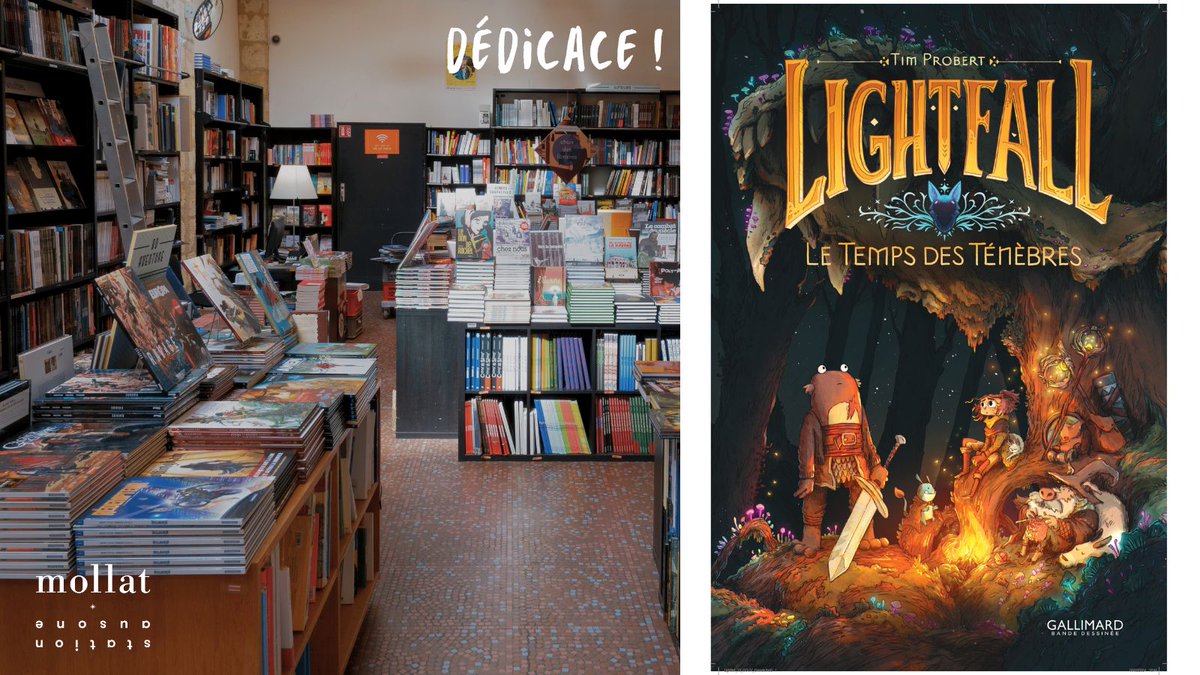 📖 Aujourd’hui, 24 avril, à 15h, rendez-vous pour une dédicace de Tim Probert autour de son livre “Lightfall - Tome 3” aux éditions Gallimard jeunesse. @Gallimard 📍 Rendez-vous à la librairie Mollat