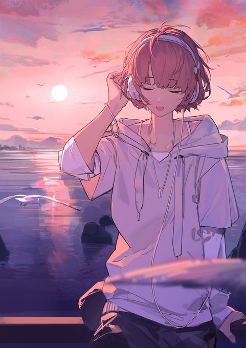 「女の子 夕焼け」のTwitter画像/イラスト(新着)