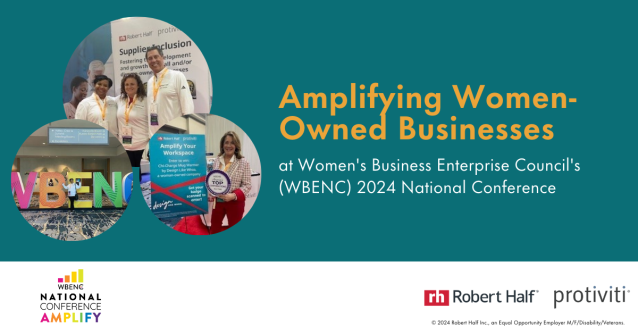 @RobertHalf and @Protiviti proudly incorporate women-owned businesses into our supply chain. As part of our enterprise Supplier Inclusion program, we sponsored @WBENCLive Annual National Conference in #Denver to share educational resources. #WBENC bit.ly/3TO1z50
