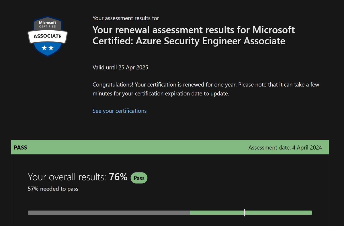TechFero's tweet image. Azure Security Engineer again!! 

#MicrosoftCertified 
#Azure