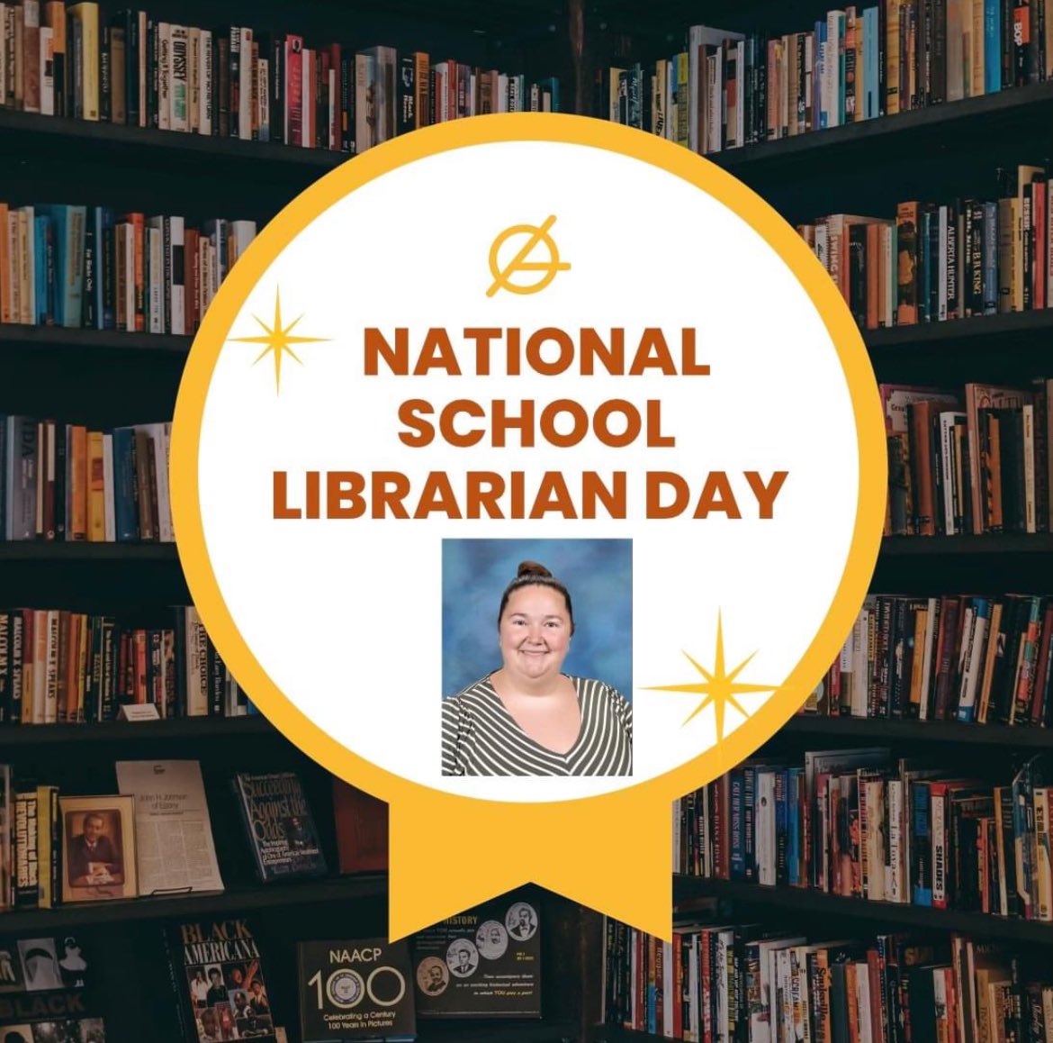 Today is #NationalSchoolLibrarianDay, we would like to say THANK YOU to Mrs. Stortz who keeps our students excited and engaged when it comes to reading and learning! Thank you for being #theworldsgreatest!