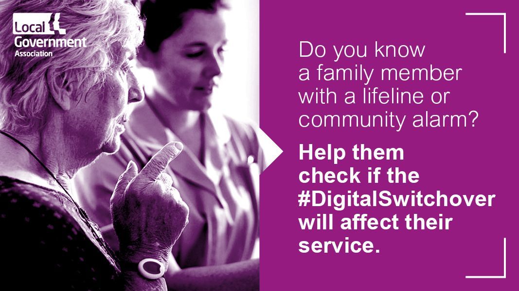 Does your family member or neighbour have a traditional landline telephone? Do they use a lifeline or community alarm? The #DigitalSwitchover may affect their service.
Help them find out what to expect so their care isn’t affected, and they can stay safe buff.ly/43So1yI