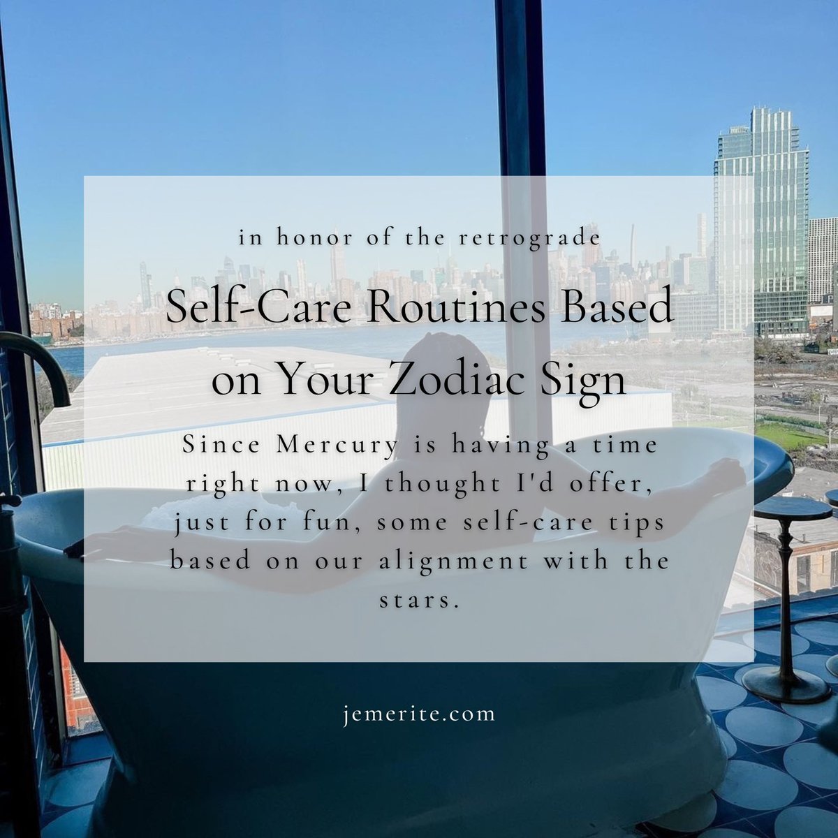 In honor of the retrograde, here are my suggestions for self -care routines based on your zodiac sign 🧵 

Enter your sign in the search bar at jemerite.com for a collection curated just for you! Discount code: MERCURY 

#SelfCare #MercuryRetrograde #JeMériteIDeserve