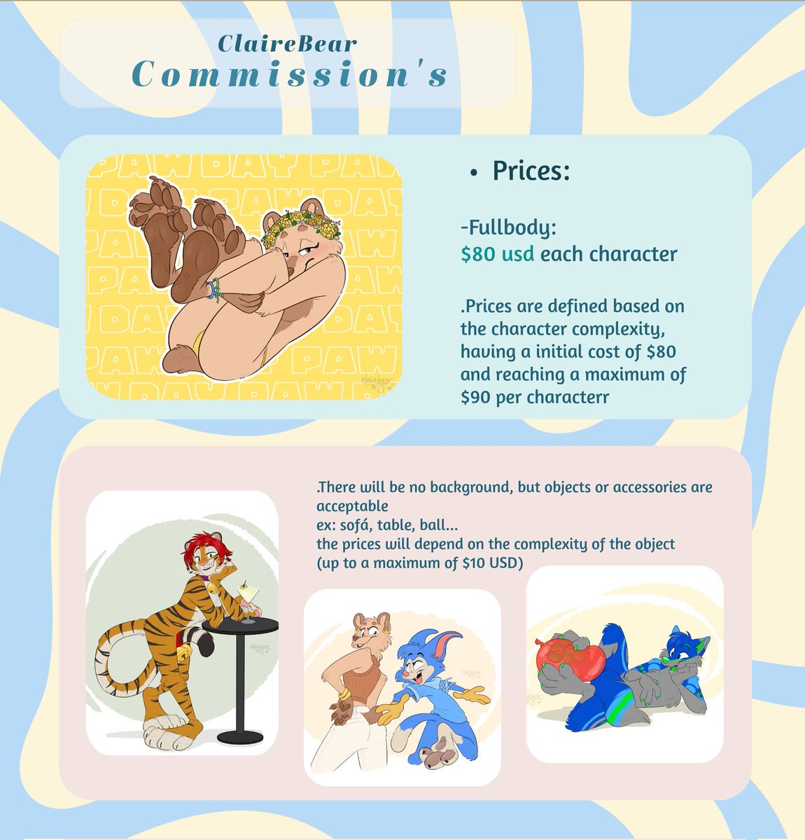 Commission's info This is the last chance, if you want to be included in the list of commissions this year and you haven't put your name in yet, just reply this post, but if you've already put it in, you don't need to do it again, this is only for those who haven't put it in yet