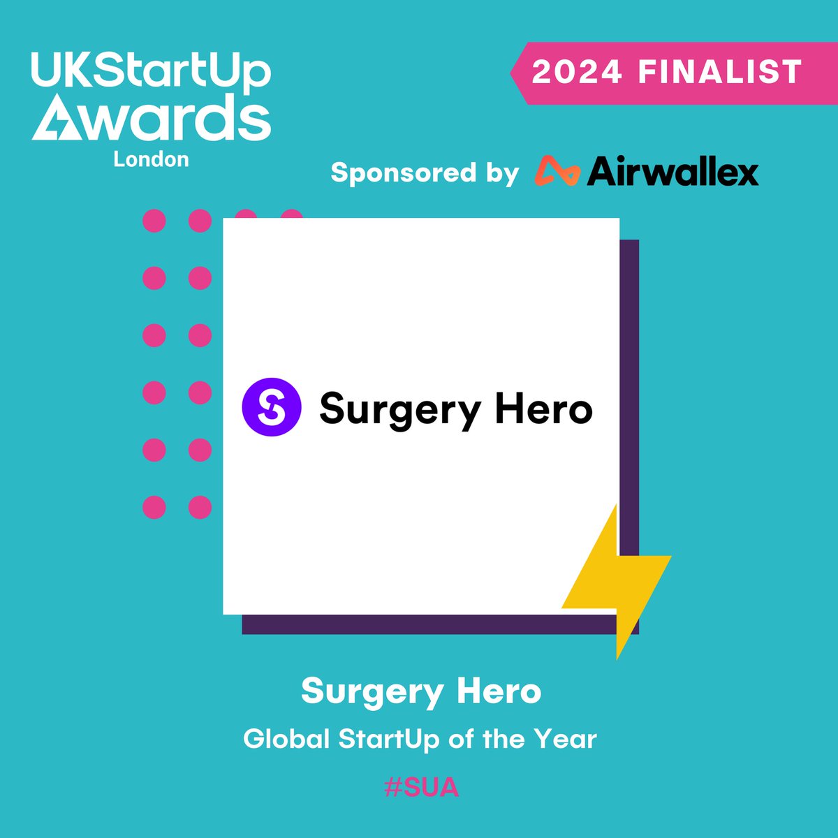 We’re delighted to announce that we made it to the shortlist for the London regional UK @StartUpNational  2024 for “Global Startup of the Year”!
It is an honour to have been shortlisted in this category amongst some fantastic businesses.

#SurgeryHero #StartupAwards #HealthTech