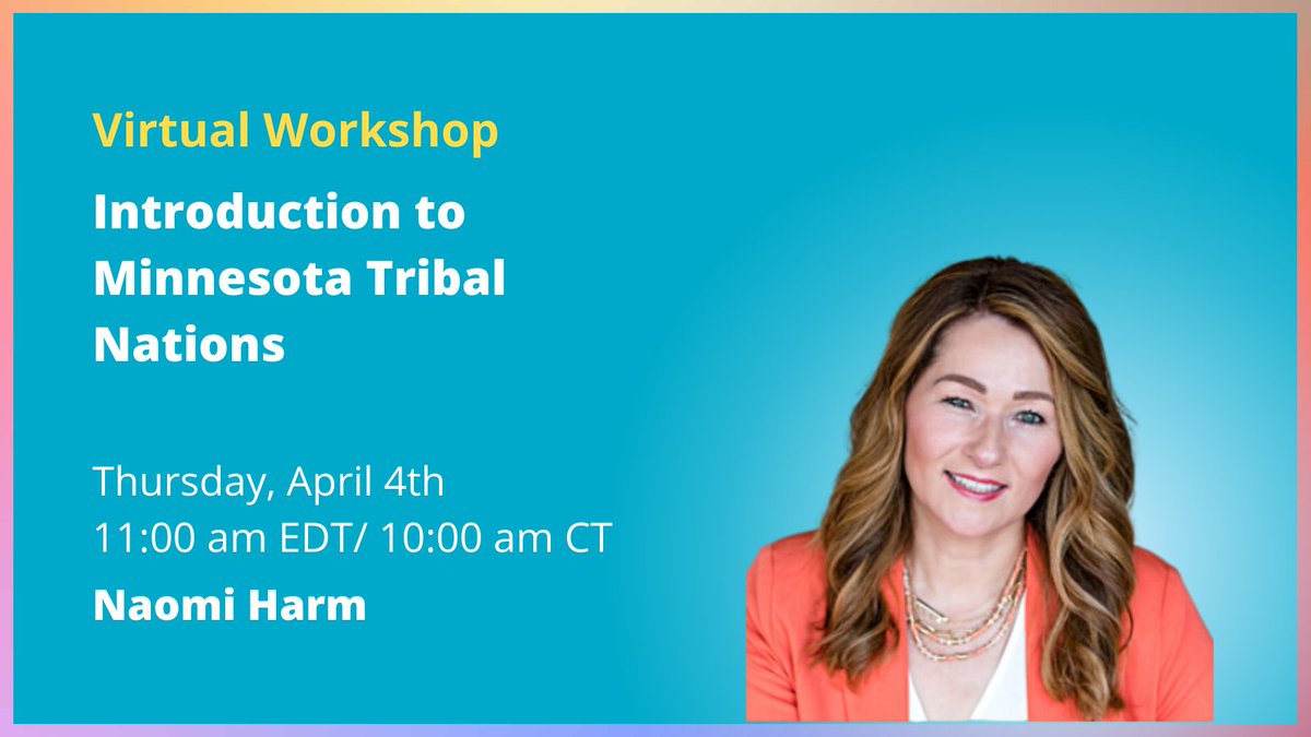 🚨LIVE in 15 min.🚨 Join Naomi Louise and discover the rich cultural heritage of Native American tribes in Minnesota, highlighting their historical significance and contemporary contributions to society. @naomiharm Register below! hubs.ly/Q02rKZCr0