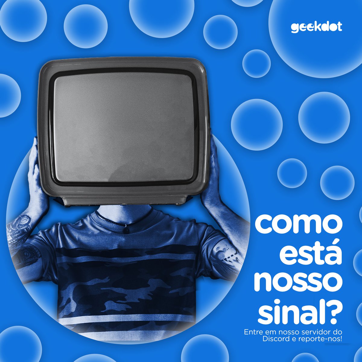 📡 A Geekdot quer ficar cada vez mais conectada com você, e por isso precisamos sempre de sua ajuda!

Agora, em nossa comunidade do Discord, pode reportar-nos quando o sinal estiver com instabilidade e ficar atento aos avisos.

Entre no servidor e faça parte da nossa comunidade!