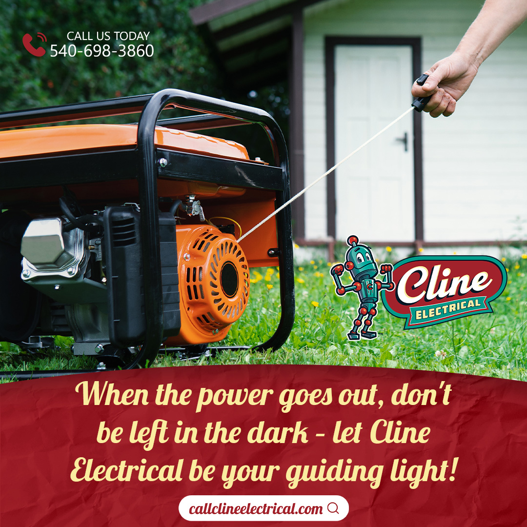 Our #PortableGeneratorEmergencyBackupSystems ensure you're never caught off guard by unexpected outages. Whether it's a stormy night or a routine maintenance issue, our generators have your back. Dial 540-698-3860🌩️🔌

 callclineelectrical.com

#EmergencyPower #StayLit