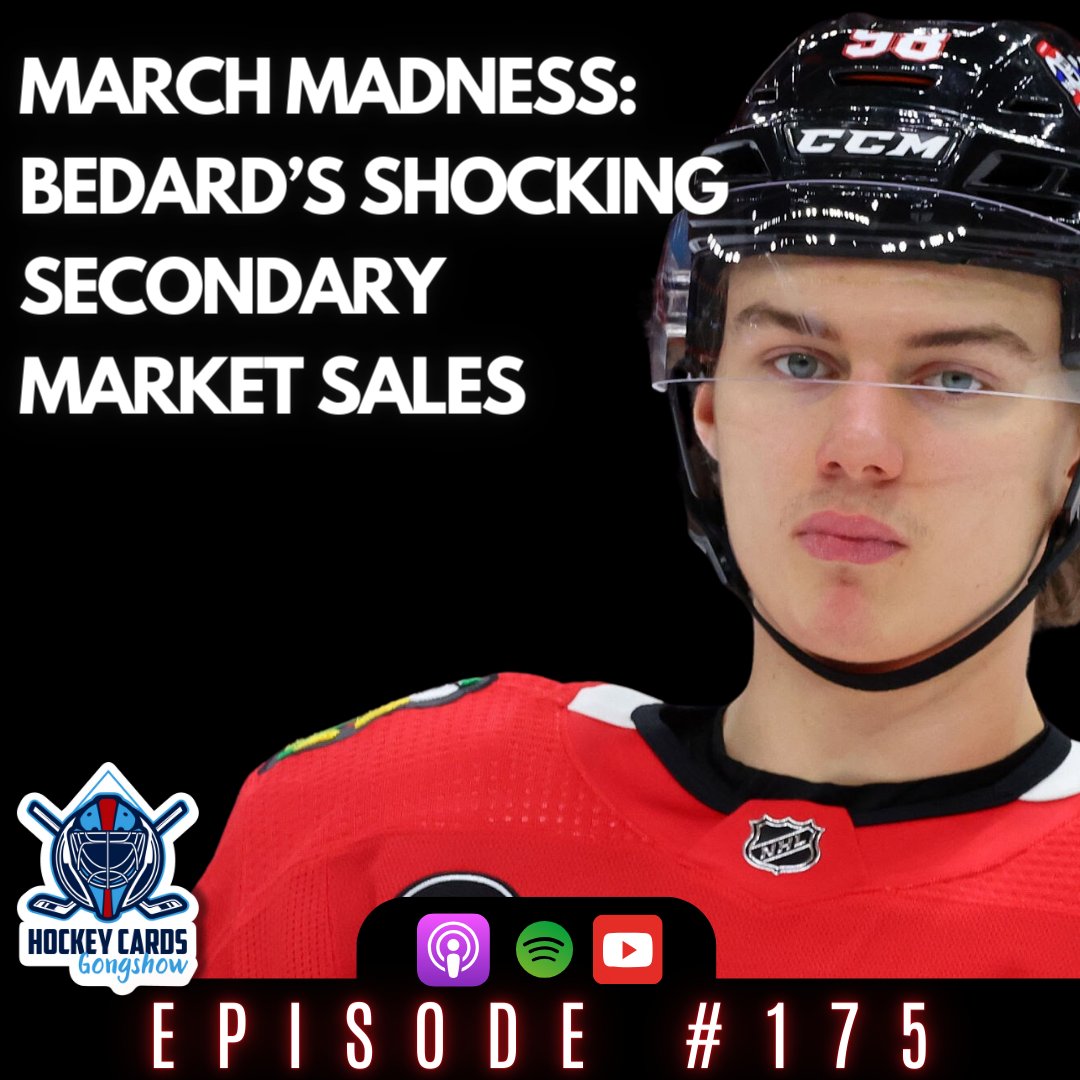 Episode 175 of the Hockey Cards Gongshow podcast is live! Listen here - tinyurl.com/mrya2vym Watch here - youtu.be/V0N9vgUNoFE #NHL #NHLcards #hockey #hockeycards #rookiecard #upperdeck #bedard #gretzky #mcdavid #ovechkin #austonmatthews #kaprizov #makar #mackinnon