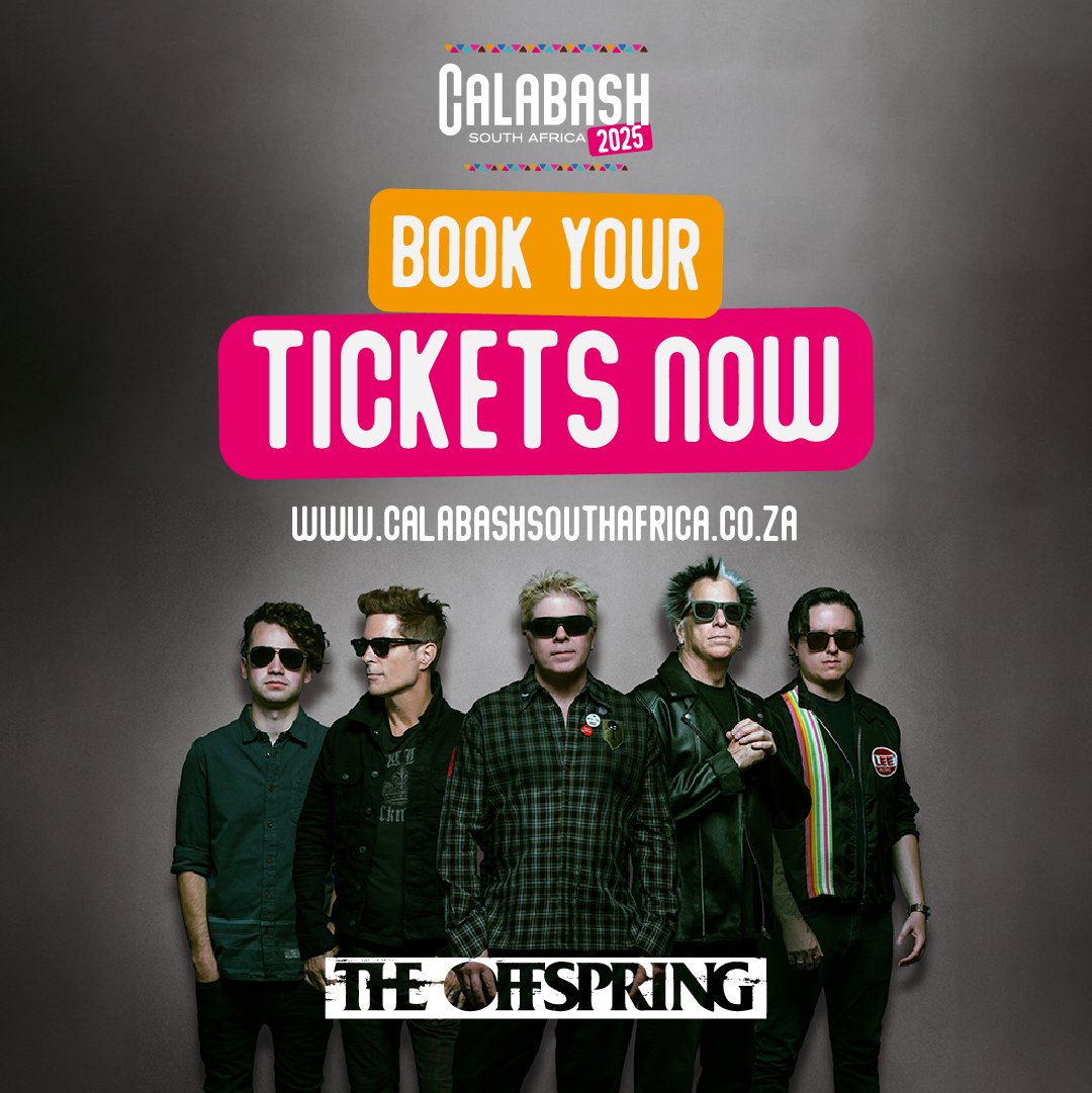 Get ready to rock out with @offspring at #CalabashSouthAfrica! 🤘🎸 Which hit song are you most excited to hear live? Don't miss this epic concert experience, book your tickets now at calabashsouthafrica.co.za 🎟️ #CalabashSA2025 #GreenDay #TheOffspring #Fokofpolisiekar