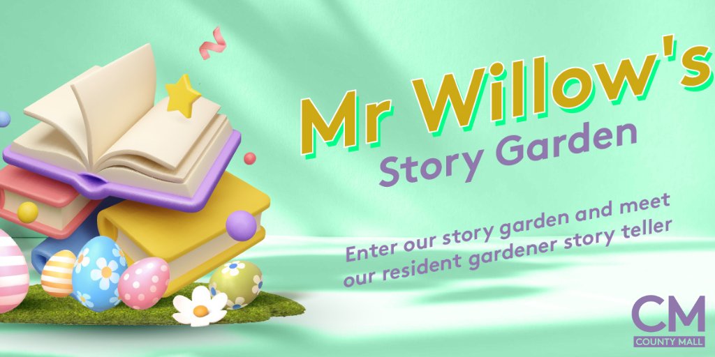 This Easter at the County Mall; sit down, get cosy, grab a book in Mr Willow’s Story Garden and watch him bring stories to life with puppetry and props! 📖 Find out more here: metrobus.co.uk/mr-willows-sto…