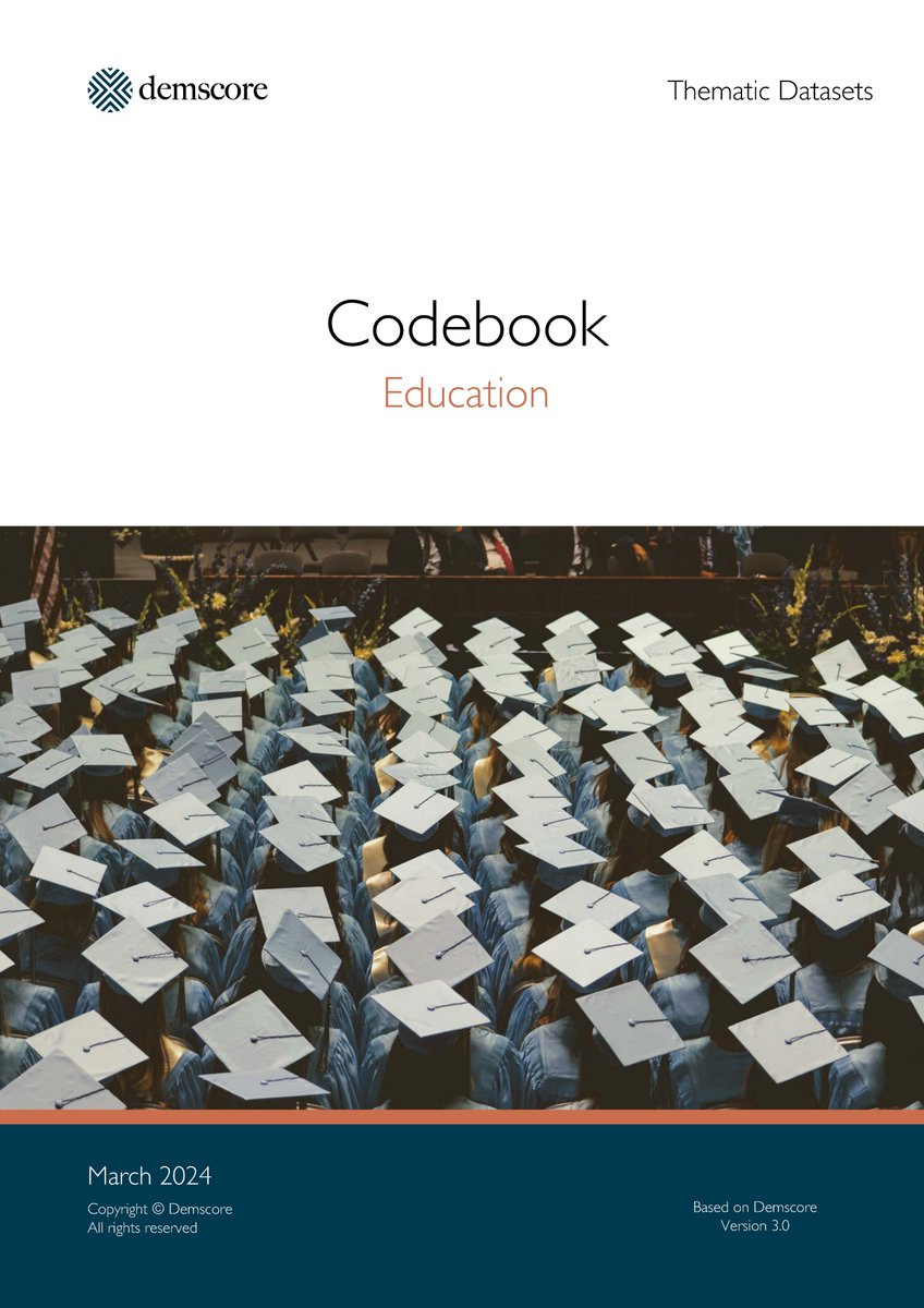 Demscore v3: New Thematic Dataset on Education! This dataset contains measurements of educational attainment, years of schooling, academic freedom, autonomy of teachers, indoctrination in education, corruption within the school system, and more. Download @ demscore.se/data/thematic-…