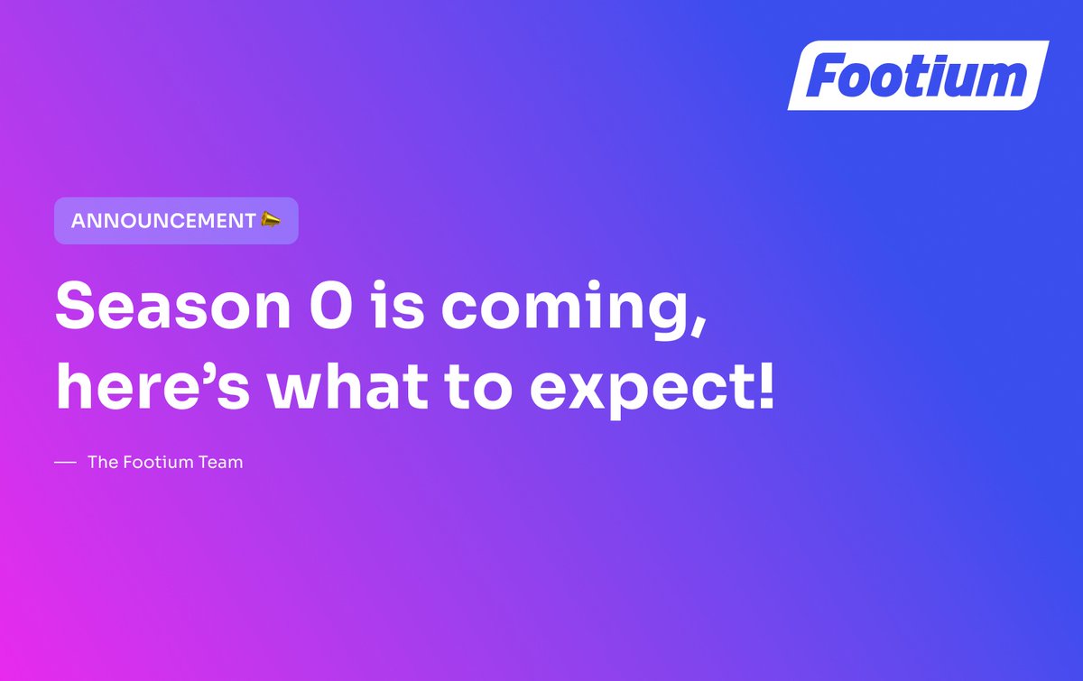 🚀 #Footium Season 0 Update 🚀

Exciting news! Season 0 is on the horizon, set to begin in April. This limited feature launch preps us for the full features in Season 1. Keep reading for more. 👀