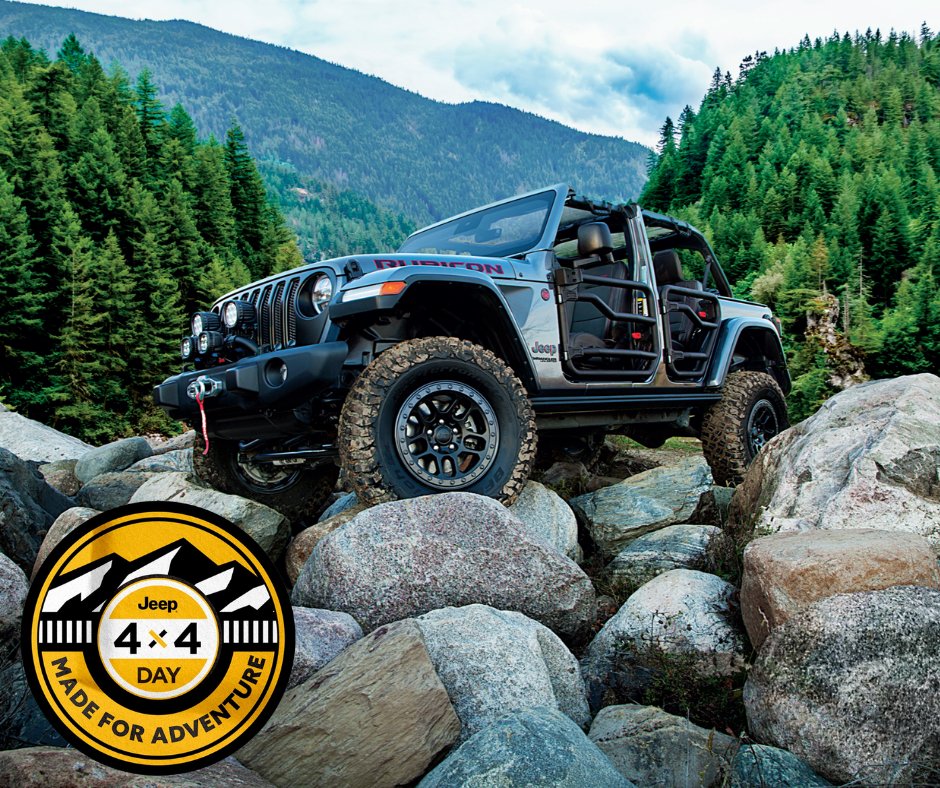 Adventure awaits on every trail. Happy Jeep 4x4 Day from Colbourne Chrysler! 🌲🚙 #GoAnywhere #JeepLife