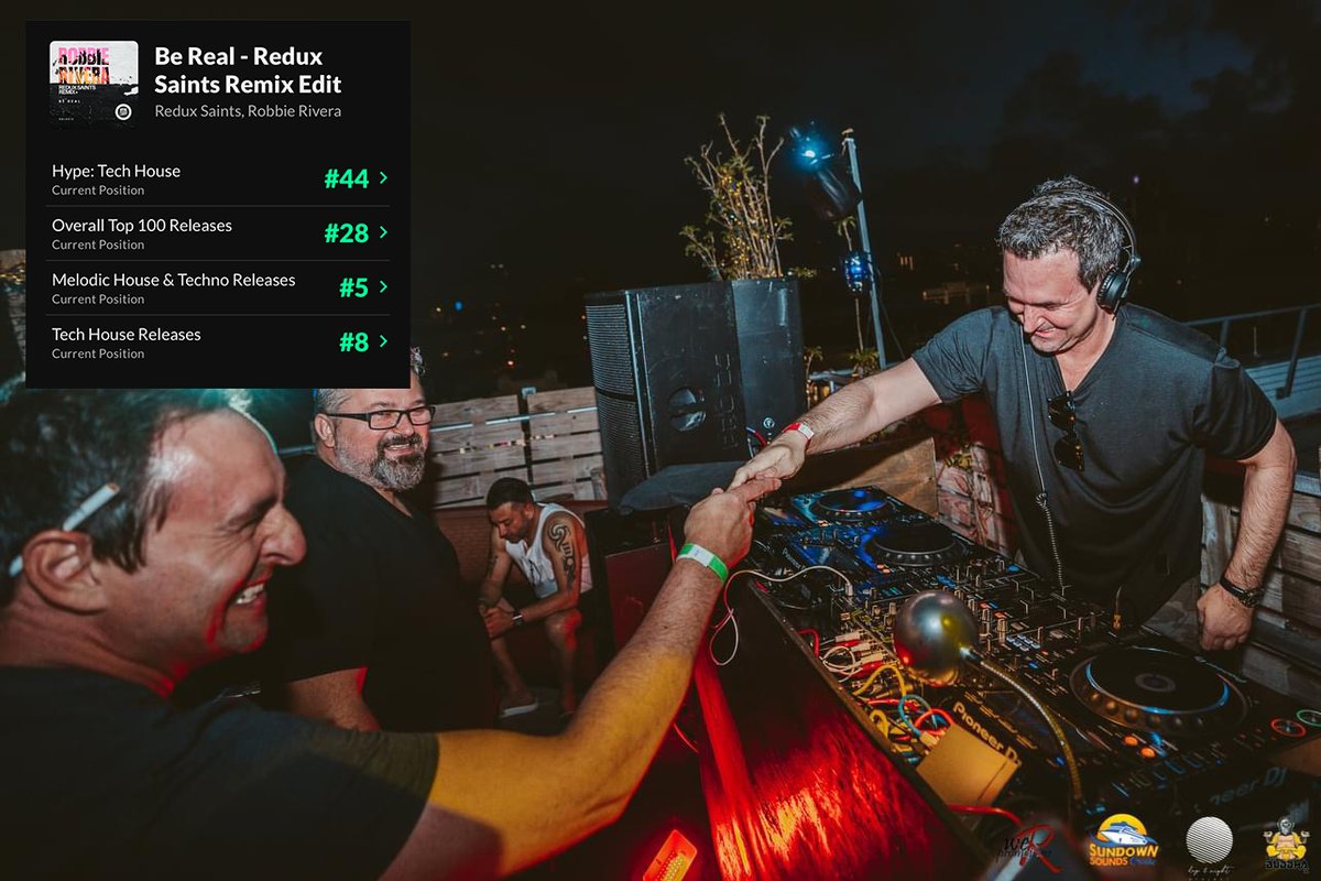 Wish i could reach out and shake everyones hand that has supported this release!

We are now Top 10 in both Melodic House &amp; Techno and Tech House for <a href="/RobbieRivera/">Robbie Rivera</a> 's "Be Real" along with my remix.

LFG!
beatport.com/release/be-rea…