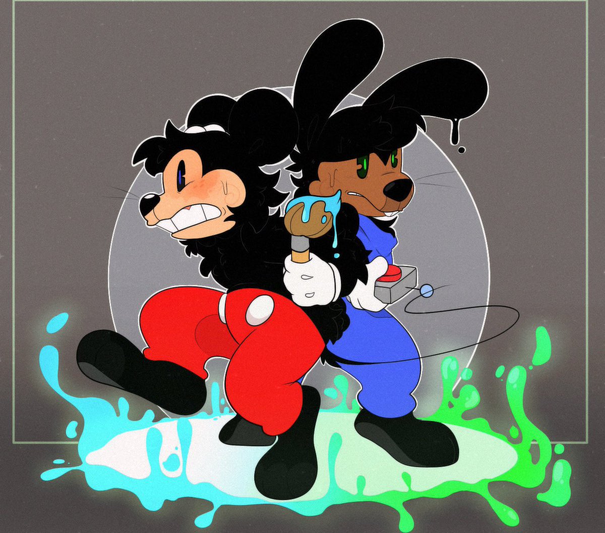 Brother in arms

My au versions of Mickey and Oswald for your day 
#MickeyMouse #oswaldtheluckyrabbit #epicmickey #epicmickeyfanart #furry #furryart