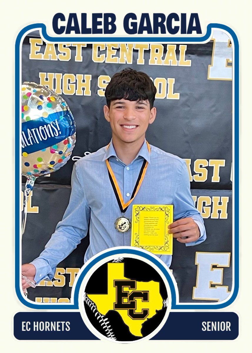 👏 Congratulations to Caleb Garcia, an exceptional baseball player and academic achiever! 🌟 He's received the Academic Achievement Award for the 2023-2024 year.  #StudentAthlete #AchievementAward 🏆📚⚾️ <a href="/_ECAthletics/">ECHS Hornet Athletics</a> <a href="/ECISDtweets/">East Central ISD</a> <a href="/booster_ec/">EC ATHLETIC BOOSTER CLUB</a> <a href="/ArriolaSuzette/">Suzette Arriola</a>