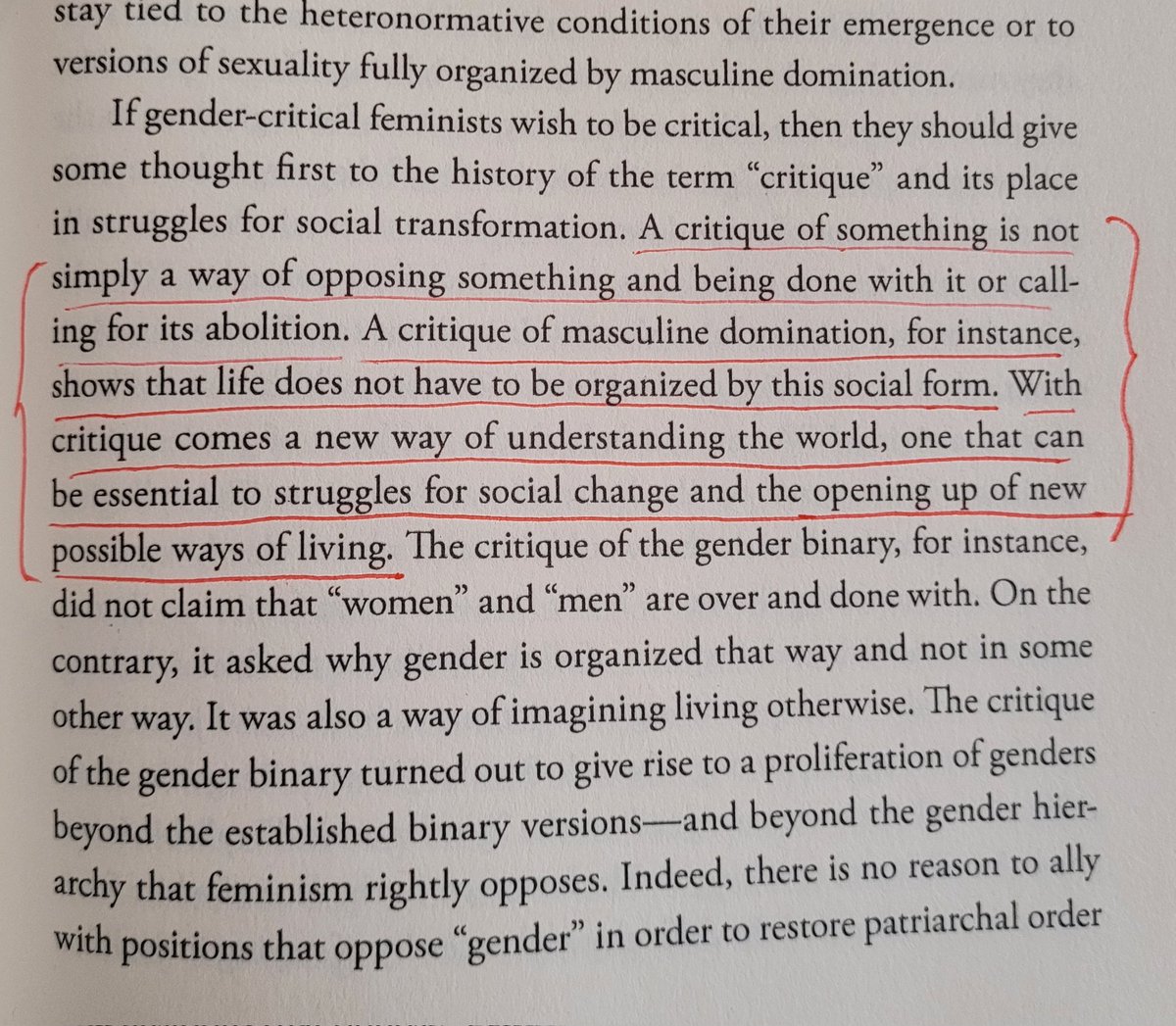 Some wisdom from the new Judith Butler's book Who's afraid of Gender?