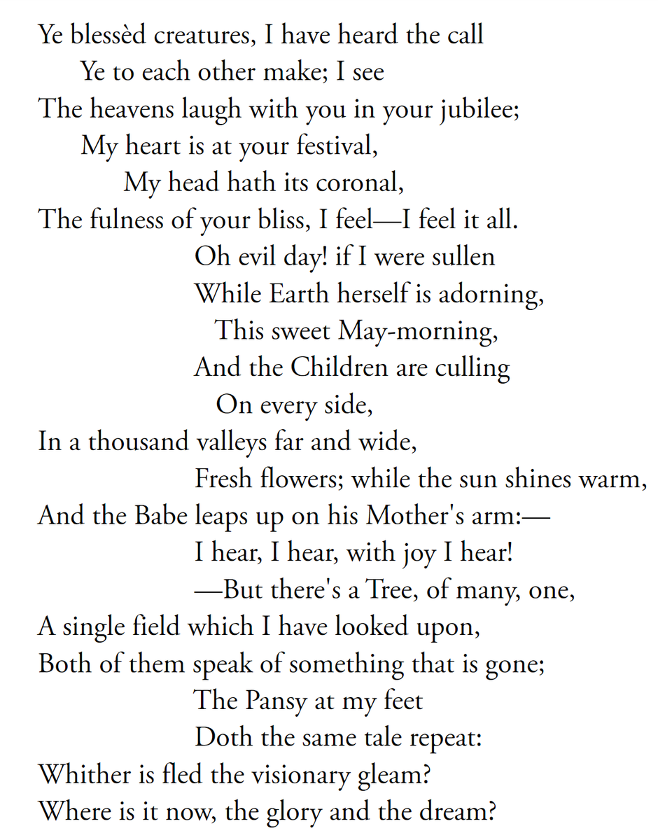 acornprogenitor's tweet photo. I wonder if AGI or transhumans will look at us the way Wordsworth looked at his childhood https://t.co/gXjJxxbKtj
