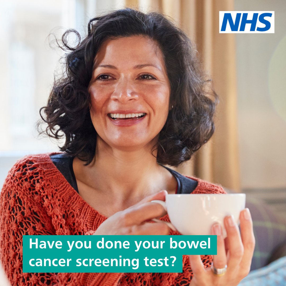 If you’re 56-64 and registered with a GP in England, the NHS will send you a #BowelCancer testing kit.  Catching bowel cancer early reduces your chances of getting seriously ill or dying. So put it by the loo. Don’t  put it off. Find out more: nhs.uk/bowel