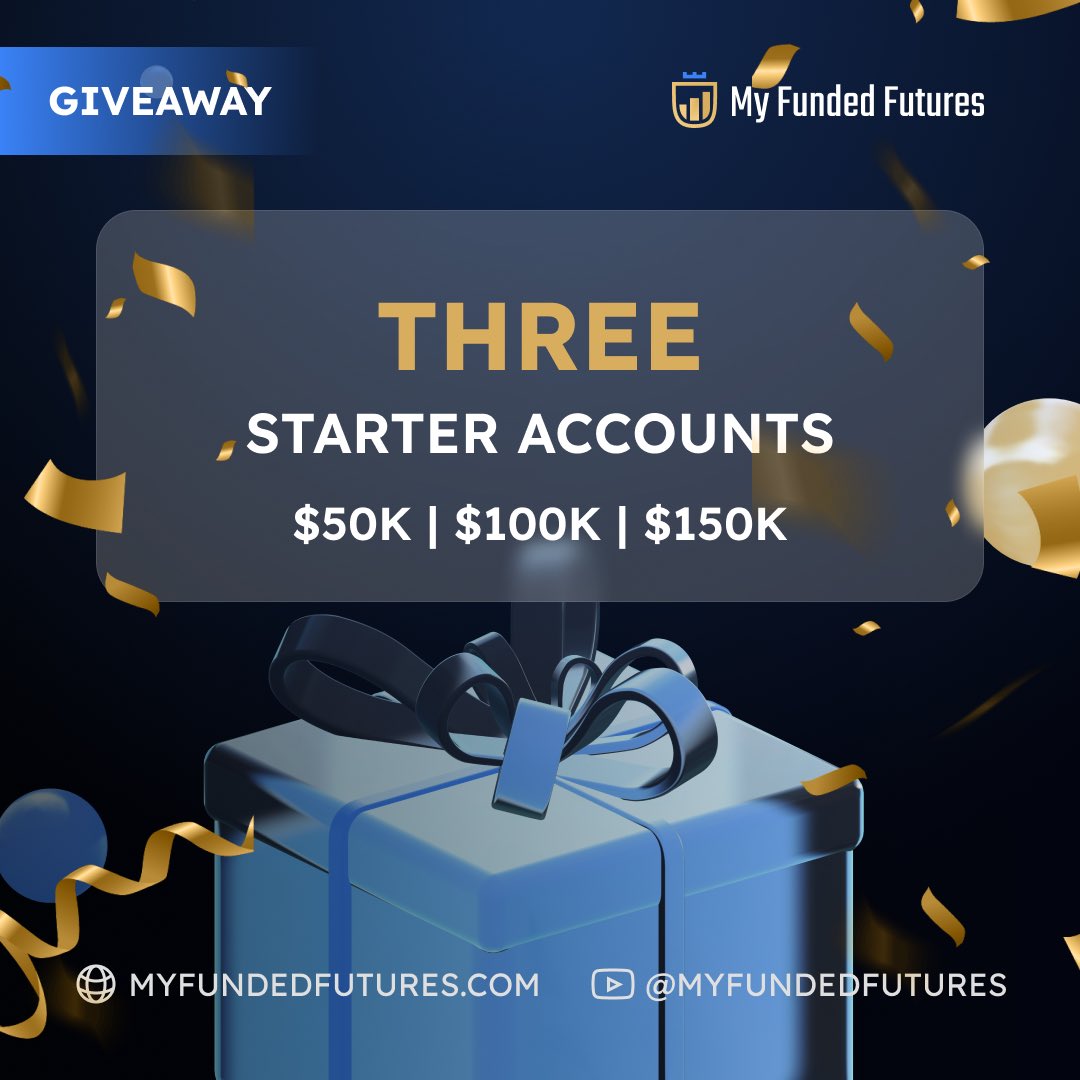 Win three of MFF Prop Account Giveaway✅️

50K, 100k, 150k STARTER ACCOUNT🔥

1. Follow⬇️
@MattLeech @MyFundedFX @MyFundedFutures

✔ Also follow
 @khalil_yks @dan__faariFX01 

2. Like & Retweet this post 

3. Tag 5 traders 

✔ Winners will be announced in 3 days 
 
Good luck…