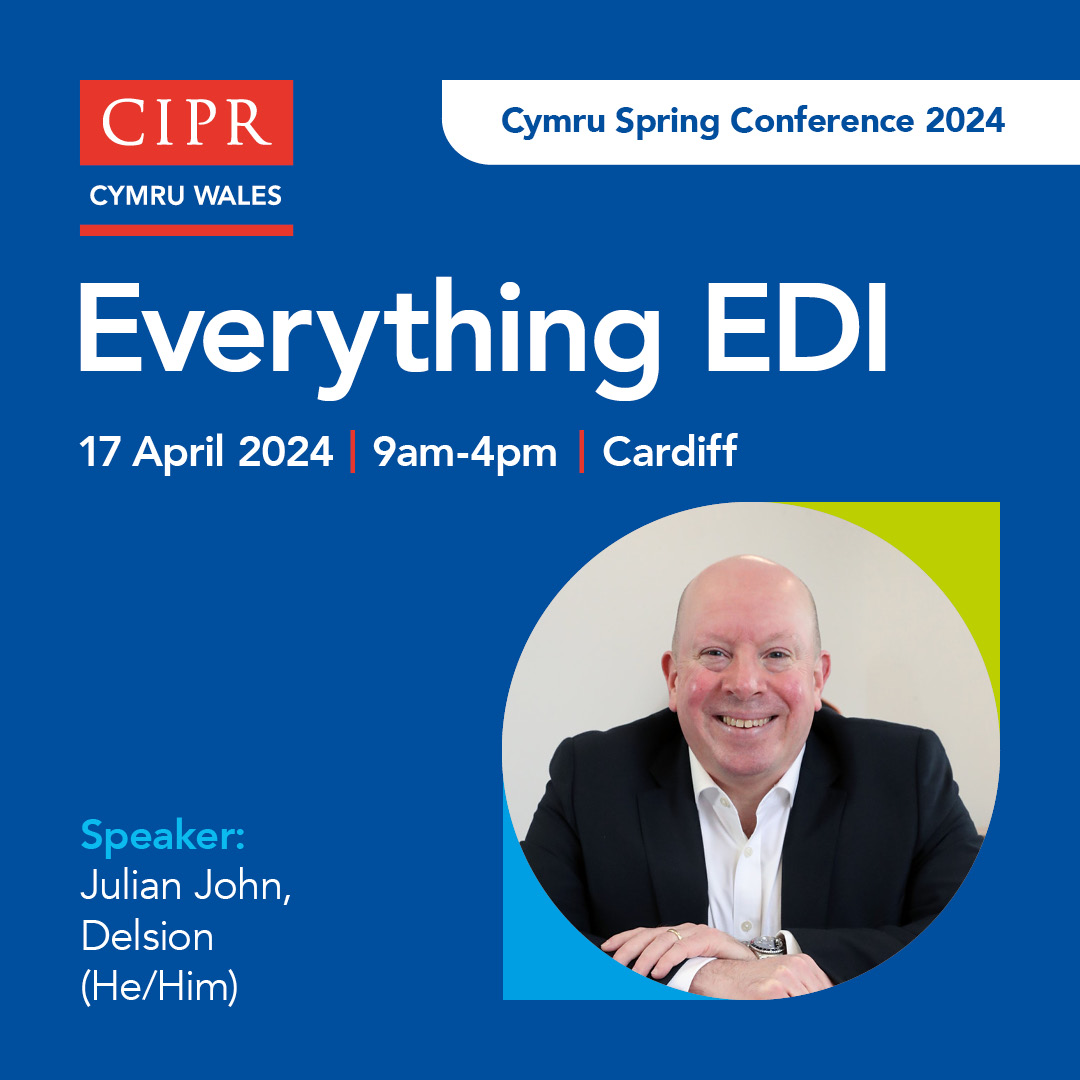 It's not long until our #EverythingEDI conference! We're proud to have Julian John of @Delsion_ speaking about their EDI journey and what needs to be done to be a truly equitable, diverse, and inclusive profession. There are still spaces - sign up here: cipr.co.uk/CIPR/Events/Ev…