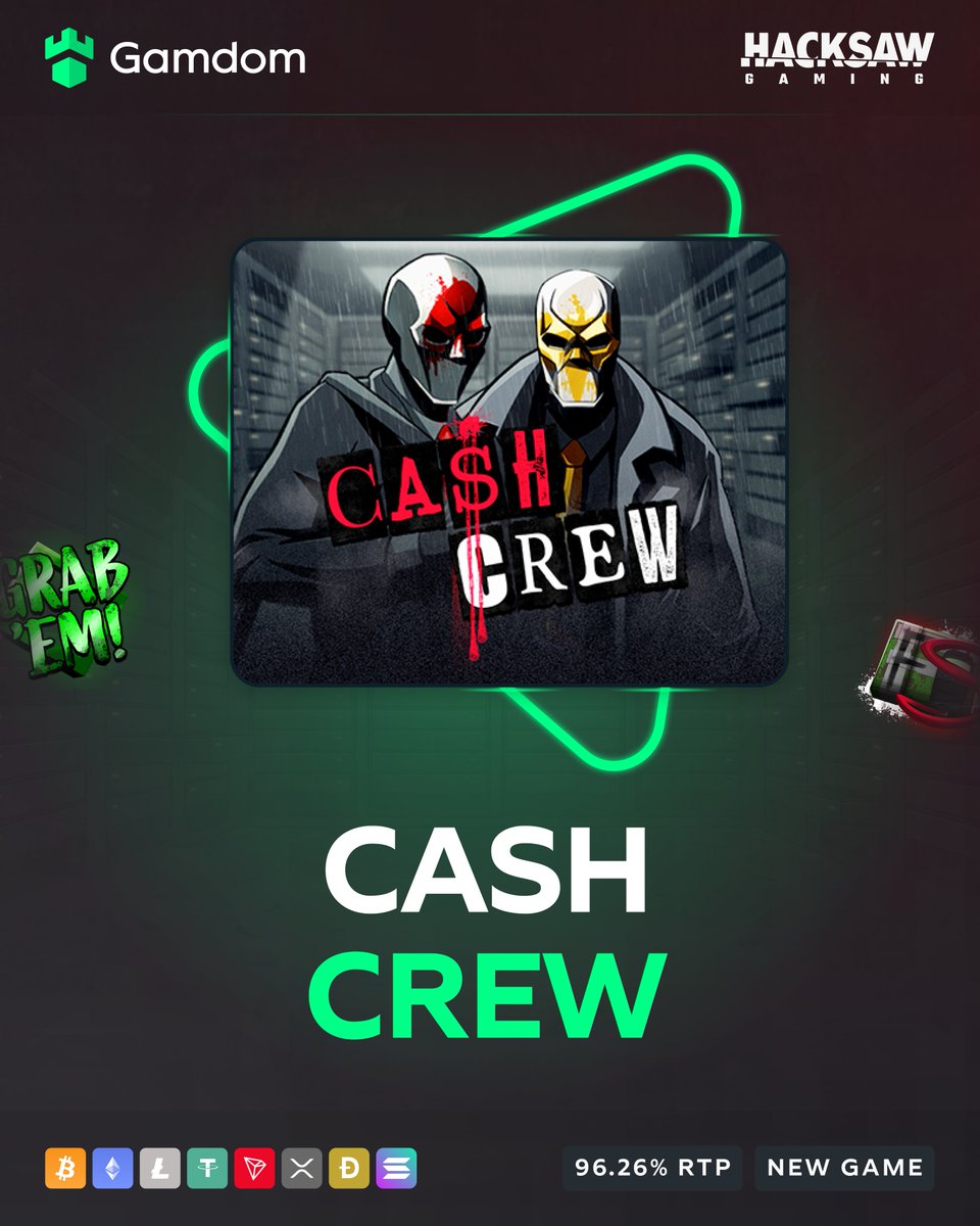 💼💰 New Game: Cash Crew by Hacksaw Gaming! 💰💼

Prepare for a thrilling heist in this noir-inspired slot!💂

 With a max win of 10,000x your bet, the stakes reach for the sky! 💥

We're giving away free spins for you to enjoy the game!

-💚 +🔁+ Mention a Friend
-Drop your