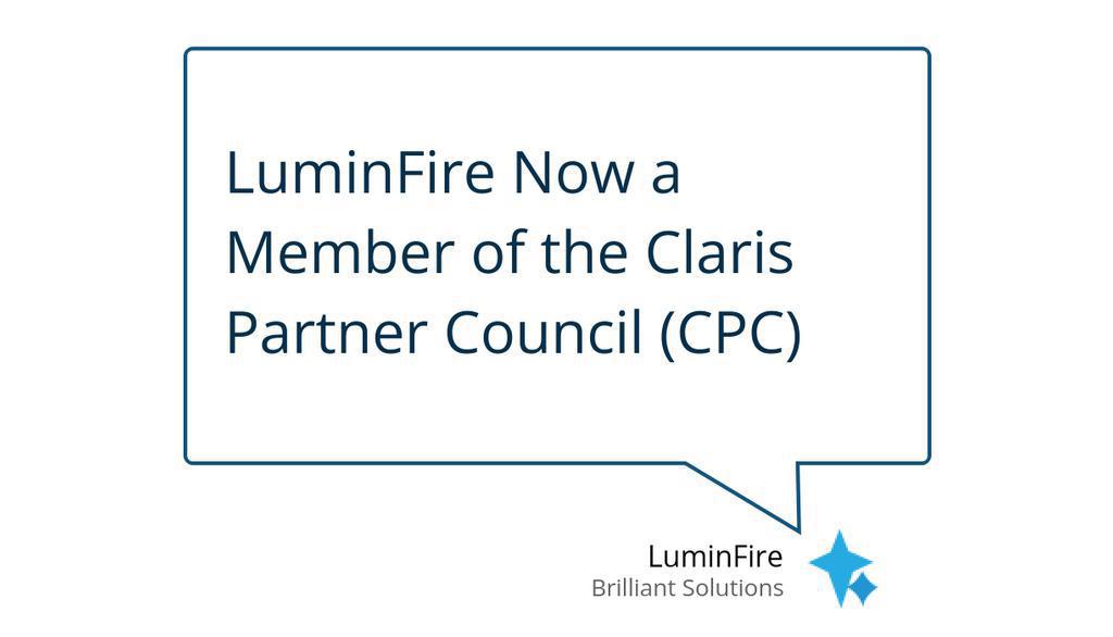 LuminFire's tweet image. Acting as a voice for Claris Partners and the wider community, the CPC meets regularly to discuss opportunities that can make a positive impact for Claris and the partner community.

Read more 👉 luminfire.com/2023/03/23/lum…

#ClarisPartnerCouncil #ClarisFilemakerCommunity