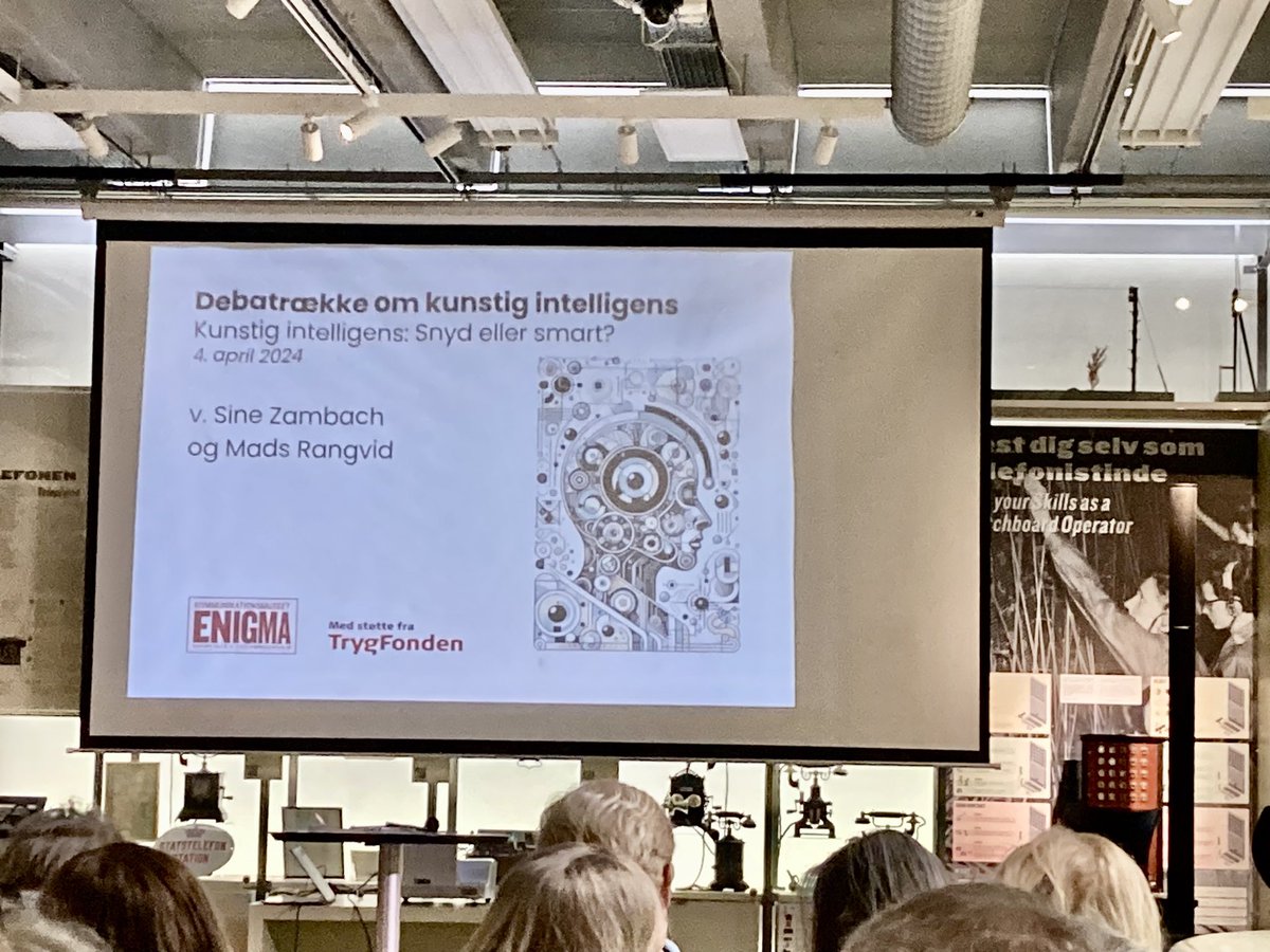 How to connect from post carriage to #AI and stay smart <a href="/SineZ15/">Sine Zambach</a> &amp; #MadsRangvid to take us on the journey at <a href="/Enigmamuseum/">ENIGMA</a> @trygfonden