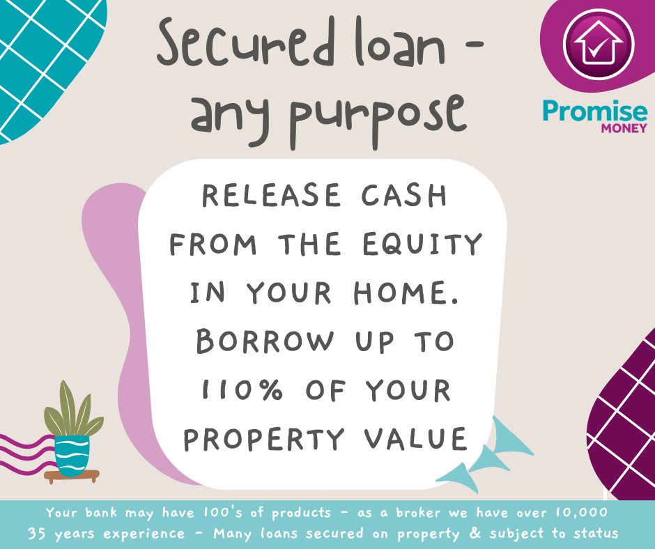 Unlike a mortgage, secured loans usually have more flexible criteria than the current mortgage lender so you can borrow more - check out this page for more: promisemoney.co.uk/secured-loans/

like a mortgage the loan is secured on property so it could be a risk if you don't make payments.