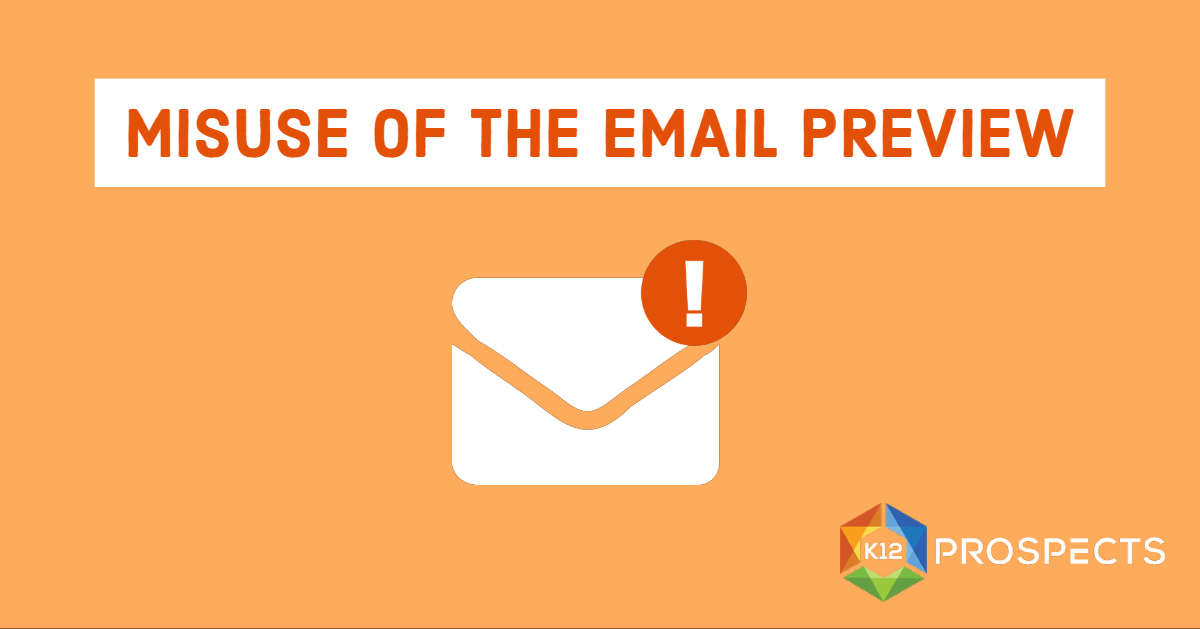 Misuse of the Email Preview When Marketing to Schools bit.ly/2LjQVDg
#earlylearning #EdAdmin #edchat #eddata #EdFi