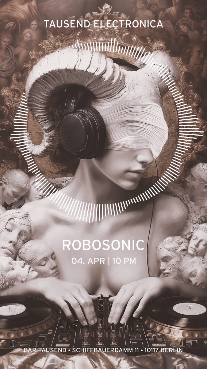 Playing Bar Tausend Tausend Electronica tonite Thursday from 22.30h on…🥇🍾

#robosonic #berlin #bartausend #housemusic #berlinnightlife #berlinnights