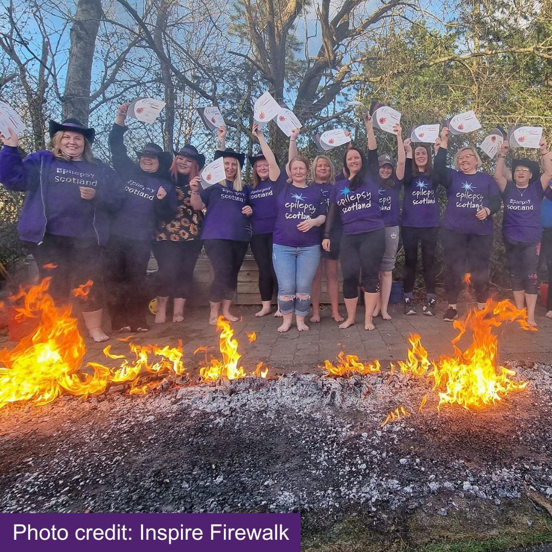 A huge thank you to all our fire walkers who braved the hot coals for Purple Day! It was a great afternoon, the weather even held out for us and you raised an amazing £4,285! #ThankYouThursday #Fundraising #Firewalk #Challenge #PurpleDay #Epilepsy